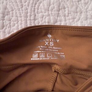 Santiny Brown Activewear Bottoms - Size XS